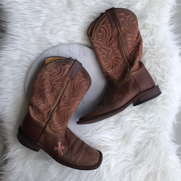 Tony Lama Shoes - Tony Lama 100% Vaquero Square Toe Wingtip Boots